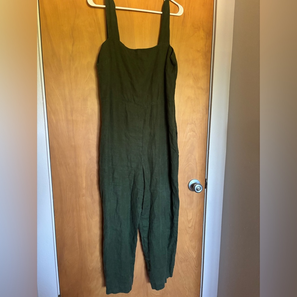 Linenfox Forest Green Naomi Jumpsuit